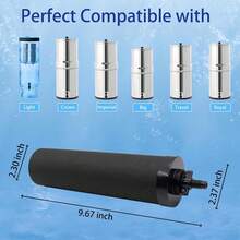 Water Filter Replacement For BB9-2® Black Activated Carbon Filters, Compatible With Berkey® Travel, Large, Royal, Crown Series, Pack Of 2 - Xem 3