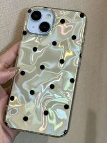 1 pieza Funda protectora negra con manchas onduladas, funda de teléfono a prueba de caídas con cobertura total adecuada para iPhone11/12/13/14/15/16/17/PROMAX - Multicolor - Ver 5