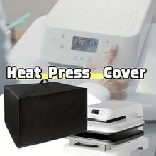 自动热压机保护罩，牛津布材质，尺寸：22英寸长 x 18英寸宽 x 16.5英寸高，黑色，升级加厚600D面料，带手柄 - 查看 9