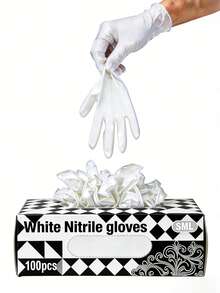 100pcs Multi-Purpose Nitrile Gloves - Waterproof, Anti-Static, Durable, Suitable For Dishwashing And Household Cleaning, Convenient Household Tool - Blue - View 14