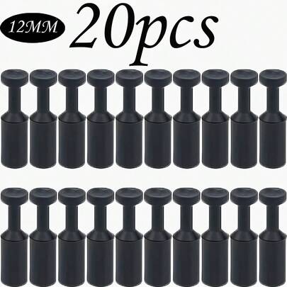 Black Plastic Material, Push In Connector Cover Type Pneumatic Plug, Suitable For Push In Connector Plugs With Inner Diameters Of 6mm/8mm/12mm, Providing Multiple Sizes Of Pipe Connection Joints To Choose From