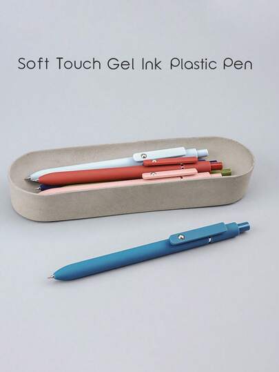 1pc Random Color Retro Macaron Design Ballpoint Pen, High Aesthetic, Low Gravity Center, Suitable For Students And Office Use