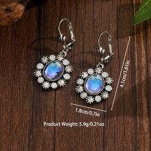 Fashion Unique Design Elegant And Exquisite Imitation Crystal Geometric Earrings Women's Jewelry Party Gifts - Black-1 - View 4