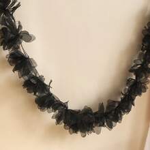 1pc Black Floral Hanging Wreath, Gothic Romantic Wreath Decor, Dark Aesthetic Party Backdrop Wall Ceiling Curtain Arch Staircase Handrail Decor For Halloween Wedding Anniversary Photography Studio Home Living Room Bedroom Dining Room Fireplace Window Porch Garden Event Engagement Rustic Vintage Indoor Outdoor Decoration - Multicolor - View 6