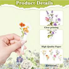 D48 Pcs Wildflower Party Cupcake Toppers Decorations Flower Baby In Bloom Cupcake Toppers Wildflower Baby Shower Decorations For Women Girls Birthday Party Wedding Party Decor - như hình - Xem 3