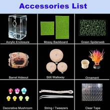 Acrylic Jumping Spider Enclosure, Reptile Enclosure, Bug Habitat, Small Tree Dwelling Reptiles, Arboreal Tarantula Enclosure, Spider Terrarium Kit, Plastic Terrarium4. Inch X 4. Inch X 8 Inch - A1 - View 4
