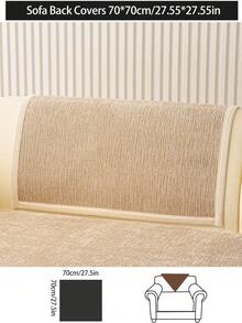 1件装柔软雪尼尔沙发垫套，四季通用沙发座垫保护套，现代简约防滑沙发垫，防尘可水洗沙发套，卡其色清新柔软，宠物友好，适用于L型沙发和1/2/3/4人沙发 - 卡其色 - 查看 13