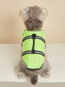 BONAPET Summer Pet High Buoyancy Adjustable Life Jacket, Cat & Dog Swimming Vest - Green - View 2
