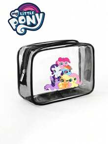 MY LITTLE PONY 1个小马宝莉彩虹小马、碧琪、柔柔、暮光闪闪、苹果嘉儿主题化妆包，PVC材质，可爱旅行洗漱包，适合女性，完美的万圣节和圣诞节礼物 - 彩色 - 查看 10