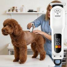 ENSSU Alat Cukur Bulu Anjing Profesional, Perlengkapan Perawatan Hewan Peliharaan, Set Pemangkas Anjing Rendah Suara dengan Layar LED dan 4 Sisir Pemandu, Memenuhi Berbagai Kebutuhan Penataan, Pemangkas Bulu Stainless Steel Isi Ulang dengan Pisau Keramik, Cocok untuk Anjing, Kucing, dan Hewan Peliharaan Lainnya, Aksesori Hewan Peliharaan Tahan Lama - MultiWarna - View 10