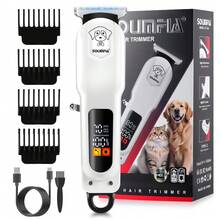 ENSSU Alat Cukur Bulu Anjing Profesional, Perlengkapan Perawatan Hewan Peliharaan, Set Pemangkas Anjing Rendah Suara dengan Layar LED dan 4 Sisir Pemandu, Memenuhi Berbagai Kebutuhan Penataan, Pemangkas Bulu Stainless Steel Isi Ulang dengan Pisau Keramik, Cocok untuk Anjing, Kucing, dan Hewan Peliharaan Lainnya, Aksesori Hewan Peliharaan Tahan Lama - MultiWarna - View 13