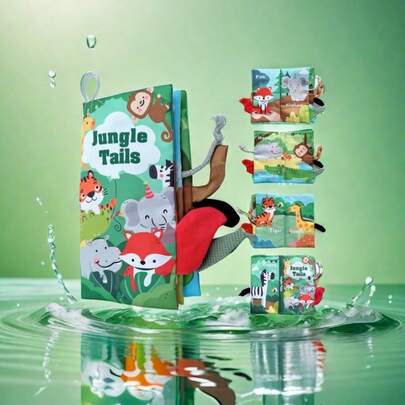 1 ชิ้น และ 2 ชิ้น ของผ้าหางการ์ตูนน่ารักและทนทานสำหรับทารกชายและหญิง, หนังสือเรียนรู้การตรัสรู้การศึกษาปฐมวัย, ของเล่นปริศนาพร้อมอุปกรณ์ BB, กระดาษเสียงเหมาะสำหรับทารกแรกเกิดเป็นของขวัญ