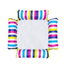 1pc Inflatable Pool Bed, Pool Floating Chair, Pool Party Seat Floating Bed, Suitable For Adults Summer Sunbathing, Beach, Swimming Pool Party - Multicolor - View 9