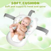 Foldable Baby Bathtub With Drain Hole & Bathtub Support Pillow, Portable Travel Baby Bathtub For Newborns And Toddlers From 0-36 Months - 綠色 - 查看 2