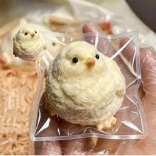 1个手工制作的小鸡造型挤压玩具，Taba Squishy，Fufu Squishy 指尖玩具 - 慢回弹质感玩具，复活节生日派对/趣味可爱圣诞节收藏品/课堂奖励 - 彩色 - 查看 6