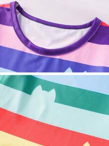 Bộ trang phục hóa trang Halloween/Lễ hội cho bé gái 3-8 tuổi, gồm váy, quần, băng đô và kính. - Nhiều màu - Xem 4