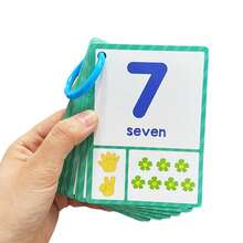 1-100 Number Flash Cards, Children Preschool Montessori English Vocabulary Cards, Cognitive Education Toy, Picture Memory Game, Gift, Early Learning Math Tool For Addition And Subtraction Counting - Multicolor - View 8