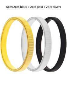 2/6 件装衬衫袖口固定器，弹性金属臂带，防滑袖口松紧带，男女通用长袖固定器 - 彩色 - 查看 7