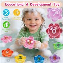 10 piezas Pelotas de agua interactivas para bebés, con diseños de animales lindos y números, multicolor, adecuadas como juguetes de baño y regalos para niños - Multicolor - Ver 3