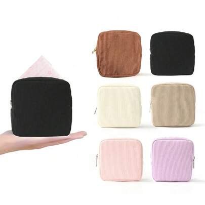 Multi-Color Sanitary Pad Storage Bag, Pink Sanitary Napkin Storage Bag, Large Capacity Minimalist Portable Storage Bag For Storing Sanitary Pads, Liners And Tampons, Essential For Girls, Cosmetic Bag, Travel & Study Supplies, Travel Makeup Bag, Holiday Makeup Bag
