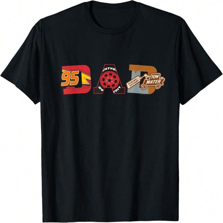 Disneybrand And Pixar's Cars Dad Father's Day Birthday T-Shirt - Đen 1 - Xem 1