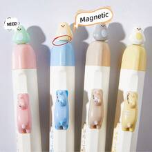 1/4/8支/套 - 0.5毫米可爱猫咪图案按动式圆珠笔,中性笔身,配0.5毫米笔芯,适合学生使用 - 貓咪造型 - 查看 3