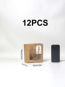 1/2/6/12 túi quà tặng có cửa sổ trong suốt, túi quà màu nâu, túi quà màu trắng, túi quà cỡ nhỏ, thích hợp cho sinh nhật, tiệc cưới, cửa hàng hoa, Giáng sinh, Ngày lễ tình nhân, Ngày của Mẹ, lễ tốt nghiệp, đóng gói & lưu trữ. - màu nâu - Xem 15