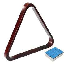 Solid Wood Pool Ball Rack Billiard Ball Triangle Rack Pool Table Ball Holder Positioning Rack 2-1/4" Pool Ball Rackgift - Burgundy - View 1
