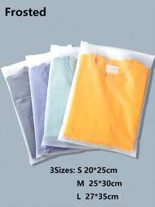 10 piezas Bolsas de almacenamiento transparentes multifuncionales, adecuadas para manualidades DIY, empaque, mantener la ropa limpia, con cremallera, bolsas de plástico para camisetas, camisas, documentos, ropa, bolsas de sellado esmerilado reutilizables, bolsas de almacenamiento de viaje para mujeres embarazadas, bolsas de viaje para zapatos y cosméticos que ahorran espacio - Multicolor - Ver 7
