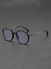 1副Y2K金属眼镜框，未来主义方形双梁，多功能，时尚，个性化，透明镜片 - 無色 - 查看 3