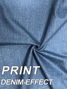 Quần ống loe co giãn cao cấp dành cho nữ, họa tiết giả denim - Kiểu dáng ôm sát, phong cách retro, thoải mái, thoáng khí, thích hợp mặc mùa xuân. - Màu xanh lam - Xem 5