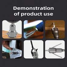 1pc Electric Slotted Screwdriver Tool, With 1pc Butterfly Bolt Socket Wrench, 6.35mm Hex Socket Nut Adapter - Multicolor - View 8