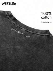 Men's Washed T-Shirt | Summer Men's Street Style Retro Print T-Shirt | Tokyo Racing Cars Sakura Pattern | Niche Fashion Men's Clothing Y2k Clothing   | Unisex - 黑色 - 查看 3