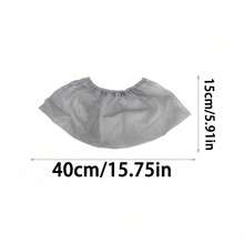 10/50/100pcs Thick Neutral Gray Non-Woven Shoe Covers, Disposable Indoor Foot Covers, Wear-Resistant, Dustproof, Waterproof - Multiple Items - View 11