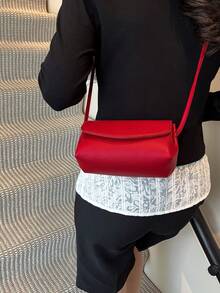 Women's Fashion Luxury Retro Shoulder Bag, Suitable For Daily Commute, Travel, Shopping - Red - View 4