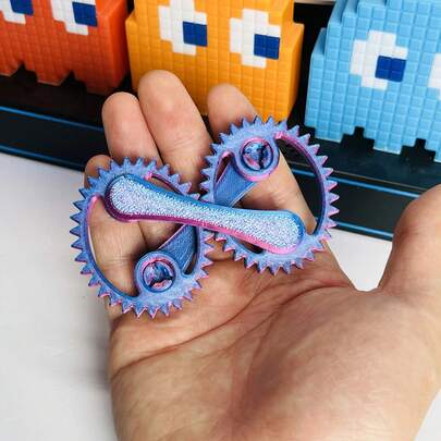 高品质3D打印合金齿轮，双齿轮联动，高速减压玩具，适用于多动症和焦虑症患者，有助于提高专注力和放松身心，是青少年和成人的理想礼物。