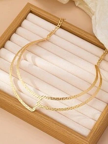 Dây chuyền choker tối giản dành cho nữ - Chất liệu: Sắt - Vàng - Xem 11
