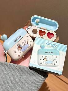 1pc Matte & Glossy Dual-Tone Lip Cream With Applicator Brush, Moisturizing Long-Lasting Natural Versatile Portable Lip Makeup - 彩色 - 查看 4