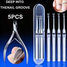 Professional Grade Stainless Steel Manicure Set - Nail Clipper, Cuticle Nipper, Nail File, Recommended For Removing Cuticles And Dead Skin, Medical Grade, Ergonomic Concave Handle Nail & Foot Care Tool Kit With Storage Box, Suitable For Adults, Great Gift For Family, Friends, Couples, Back To School - Silver - View 9