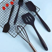 5件套硅胶烘焙工具套装，烹饪用具套装，不粘锅工具套装，包含打蛋器、勺子、油刷、刮刀，可清洗的现代厨房用具，厨房必备小工具 - 查看 7