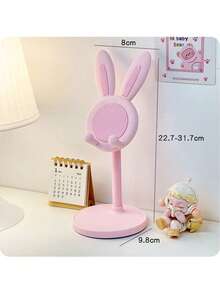 1pc Adjustable Cute Rabbit Phone Holder, Suitable For All Phones, Desktop Decor, Workspace Accessory, Funny Design Office Desk Accessories Desk Accessories Office Supplies Office Accessories - Multicolor - View 8