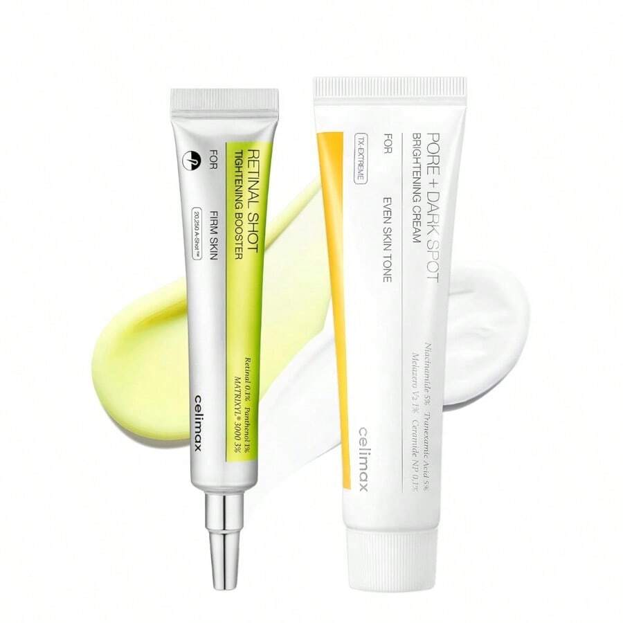celimax The Vita Retinal Booster + Pore Dark Spot Cream, Gift Set For Women - Tightening Booster 15ml+Brightening Cream 35ml - View 1