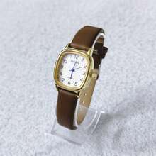 Small Square Women's Watch, Colorful Leather Strap. - Màu Tím - Xem 4