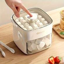 [48 Ice, Double Layer] 48 Ice Countertop Ice Maker | Double Layer Design,  Safety | Suitable For Home, Office, Outdoor - Màu trắng ngà - Xem 3