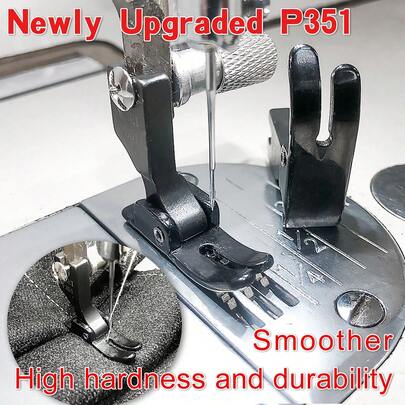 1个黑色缝纫机压脚，光滑不粘设计