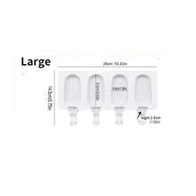 52件/套 小型硅胶冰棒模具 | 4/8孔椭圆形迷你冰棒模具，带冰棒棍，适用于自制蛋糕棒棒糖、冰棒蛋糕、冰淇淋（2个冰淇淋模具+50根冰棒棍） - 查看 13