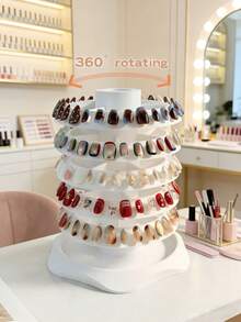 Multi-Tier 360° Rotating Nail Art Display Stand Multi-Layer Rotating Nail Art Display Rack - Professional Nail Color Sample Organizer It Is Perfect For Nail Artists And Fans To Organize And Showcase Their For Nail Stickers,Back To School - View 1
