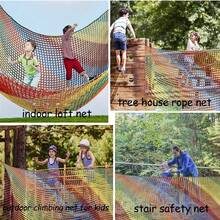 Red de cuerda de advertencia de alta resistencia de color, red de protección contra caídas para escaleras y balcones, red de protección contra caídas para patios al aire libre, red plana de protección contra caídas para construcción, equipo de protección duradero, fácil instalación, adecuada tanto para uso doméstico como comercial. - Multicolor - Ver 6