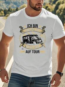 Camiseta para Hombre Talla Grande con Divertidos Proverbios Alemanes, PLUS SIZE - Blanco - Ver 1