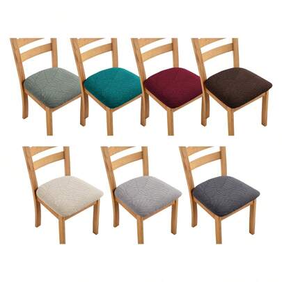 1/2/4/6pcs Waterproof Large Leaf Elastic Chair Covers, Dust-Proof Seat Covers Suitable For Dining Room Chairs, Removable And Washable Chair Slipcovers For Kitchen, Dining Room